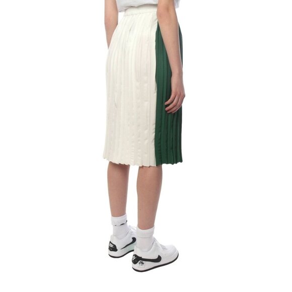 Minimum women’s long pleated skirt green white euro size 36 small NWT - Picture 3 of 11